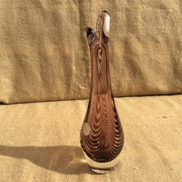 VINTAGE 1950s Scandinavian Zebra Beak Vase by Kastrup/Holmegaard of Denmark - Picture 6 of 7